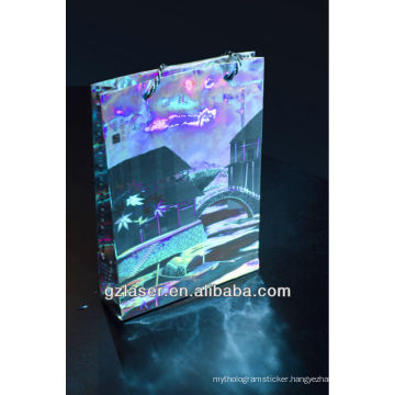 Hologram cut laser shopping bags